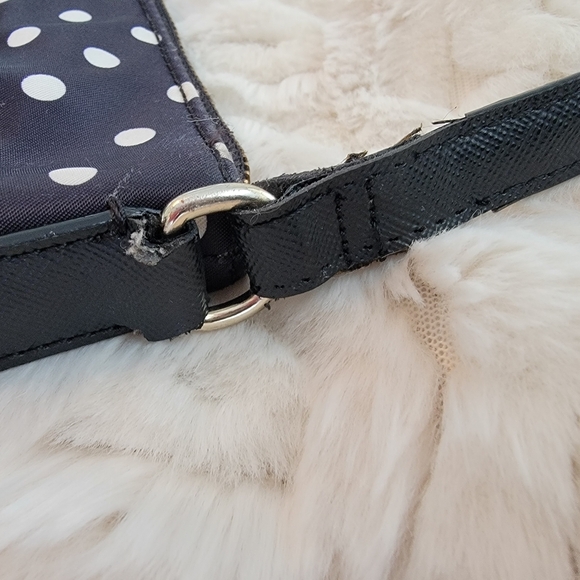 Kate Spade Black And White Polka Dot Nylon Crossbody Bag - Picture 10 of 16